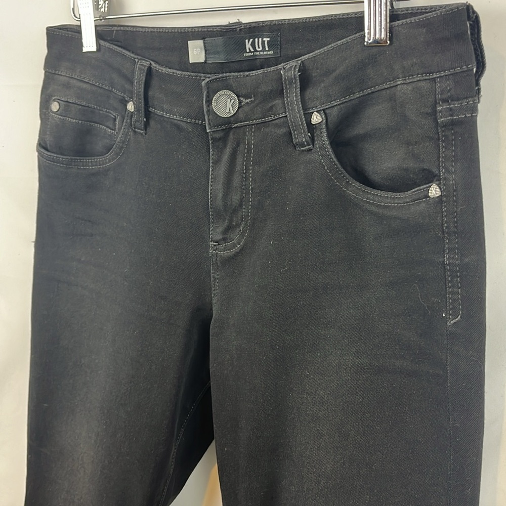 KUT from the Kloth Donna High-Rise Ankle Skinny Jeans in Black Size 6‎ - Picture 6 of 12